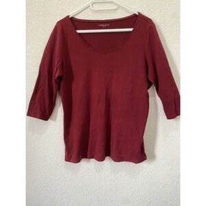 Eileen Fisher 100%  Cotton Top Size‎ M Red